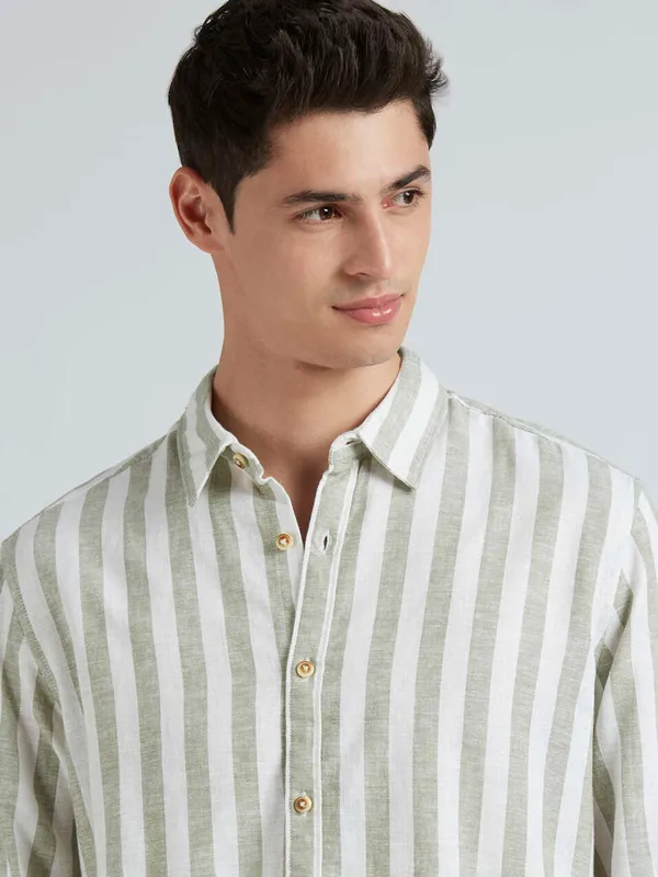 PEPE white and grey cotton shirt for men