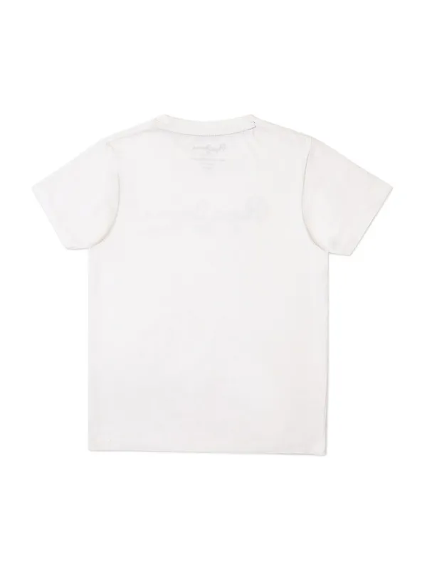 PEPE white plain cotton t-shirt with round neck