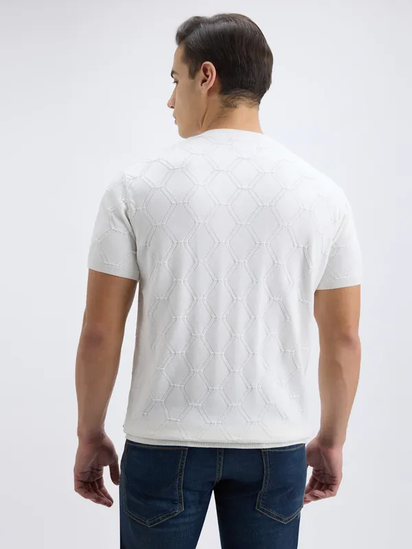 PEPE white slim fit cotton t-shirt for men