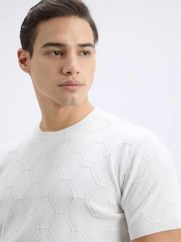 PEPE white slim fit cotton t-shirt for men