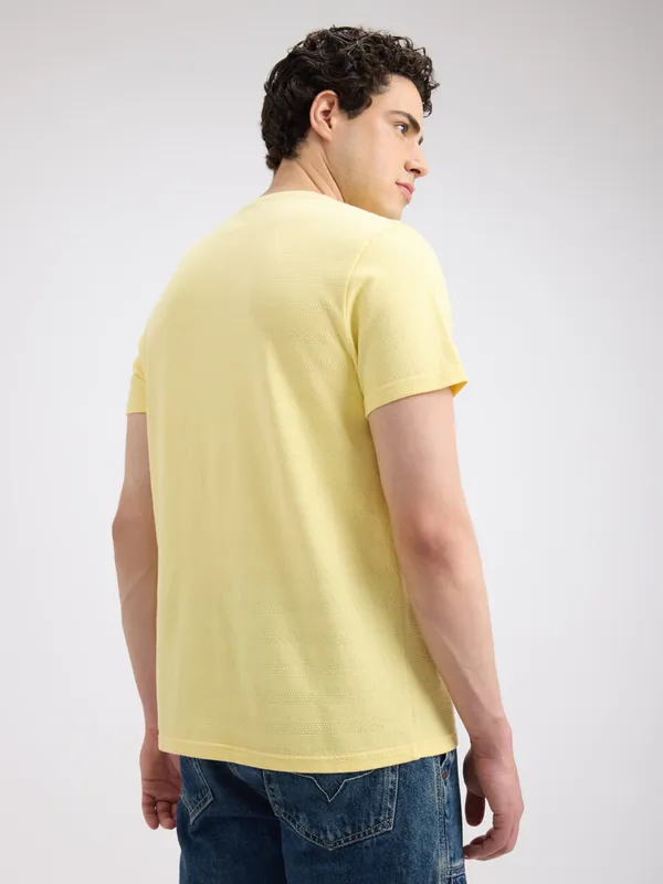 PEPE yellow round neck t-shirt
