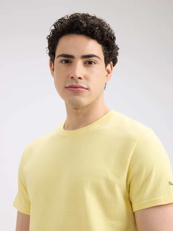 PEPE yellow round neck t-shirt