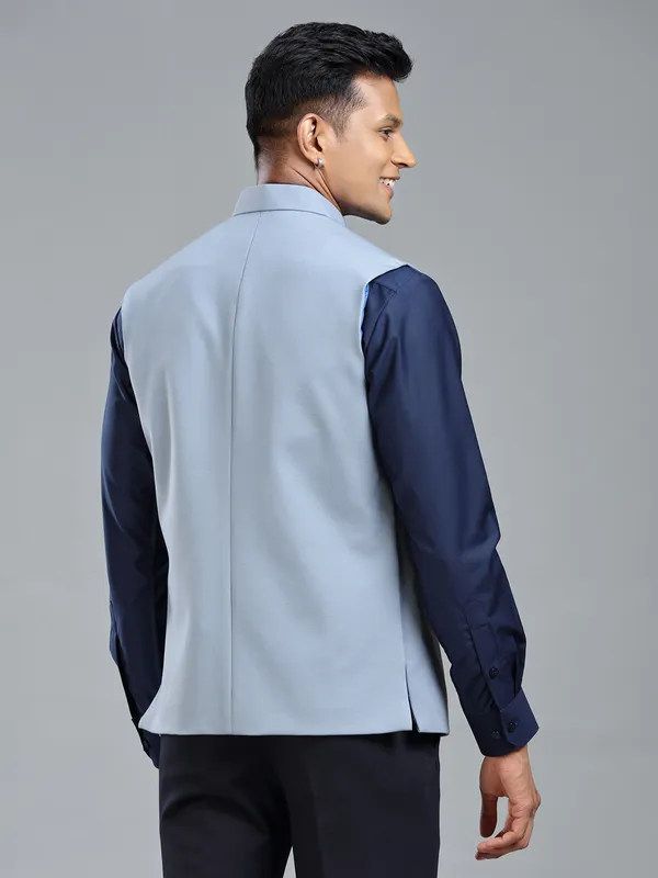 Perfect for festive vibes blue waistcoat for men