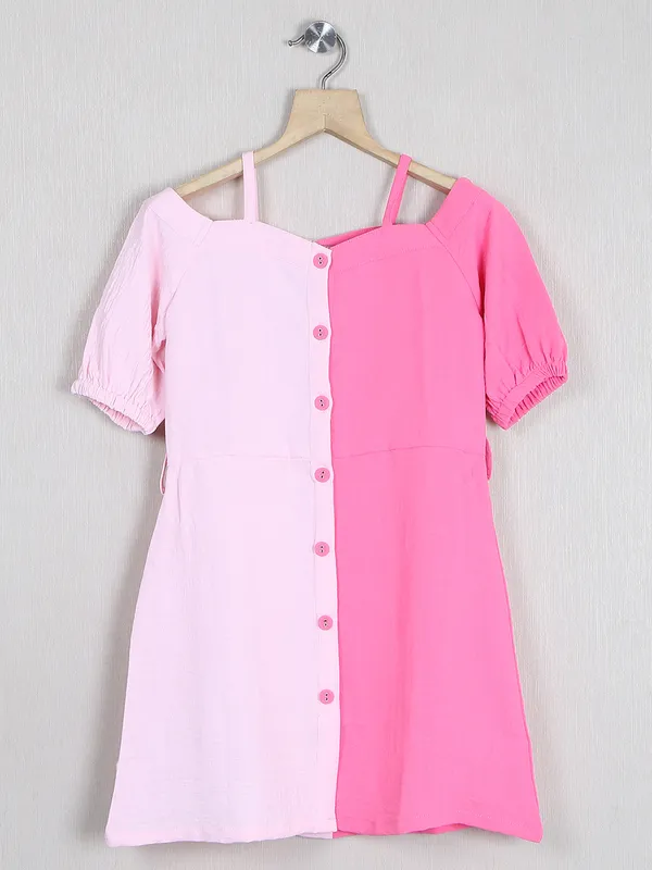 Leo N Babes pink shaded cotton casual wear frock