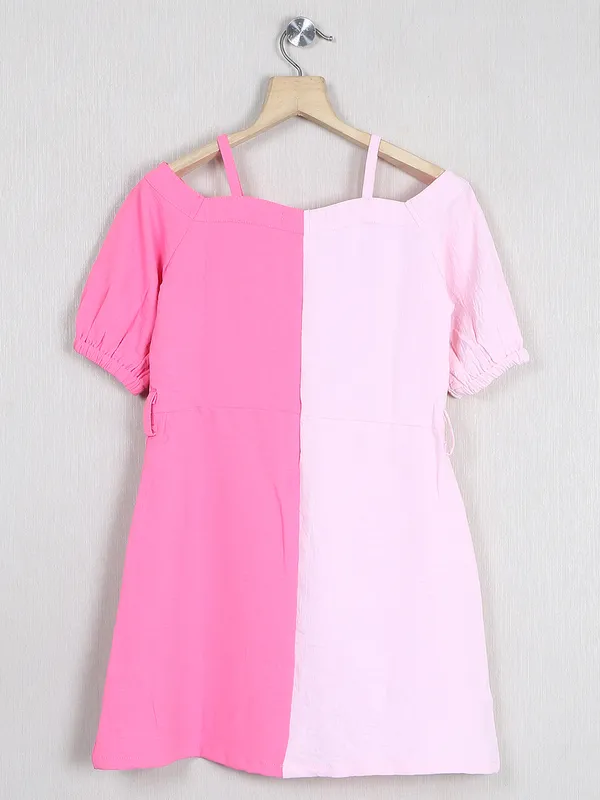Leo N Babes pink shaded cotton casual wear frock