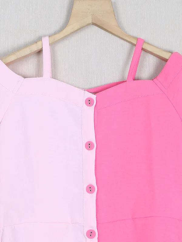 Leo N Babes pink shaded cotton casual wear frock