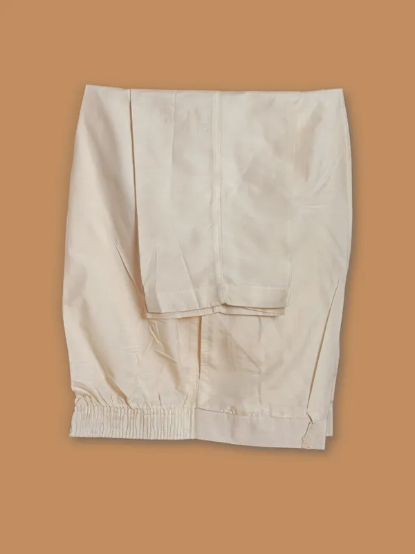 Pink cotton silk kurta suit with thread work