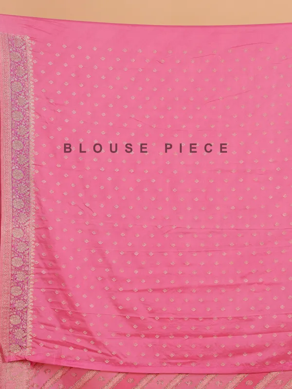 Pink festive wear saree in rich silk