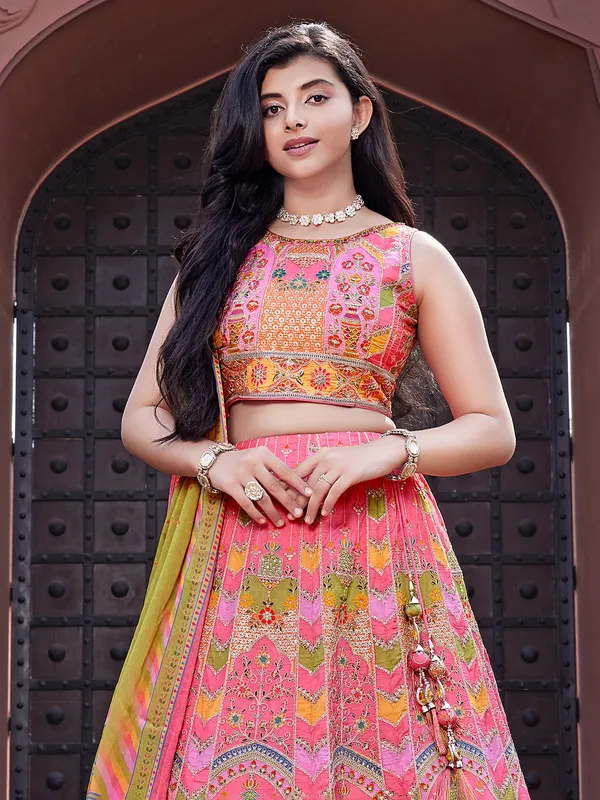 Pink lehenga choli for sangeet