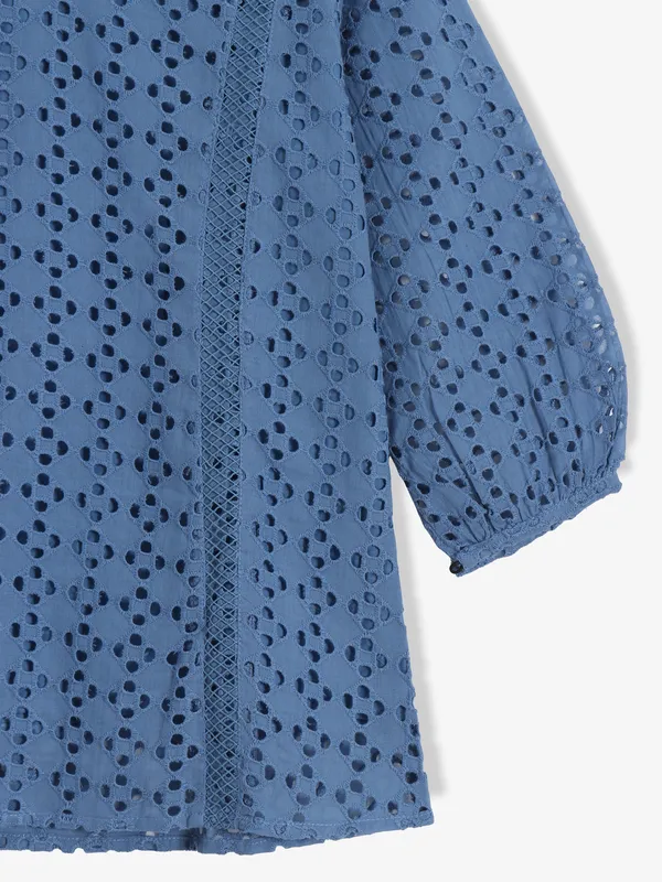 PINK NINE blue cotton top