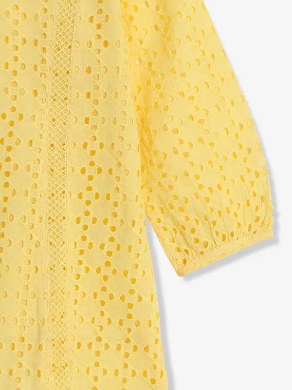 PINK NINE yellow cotton top