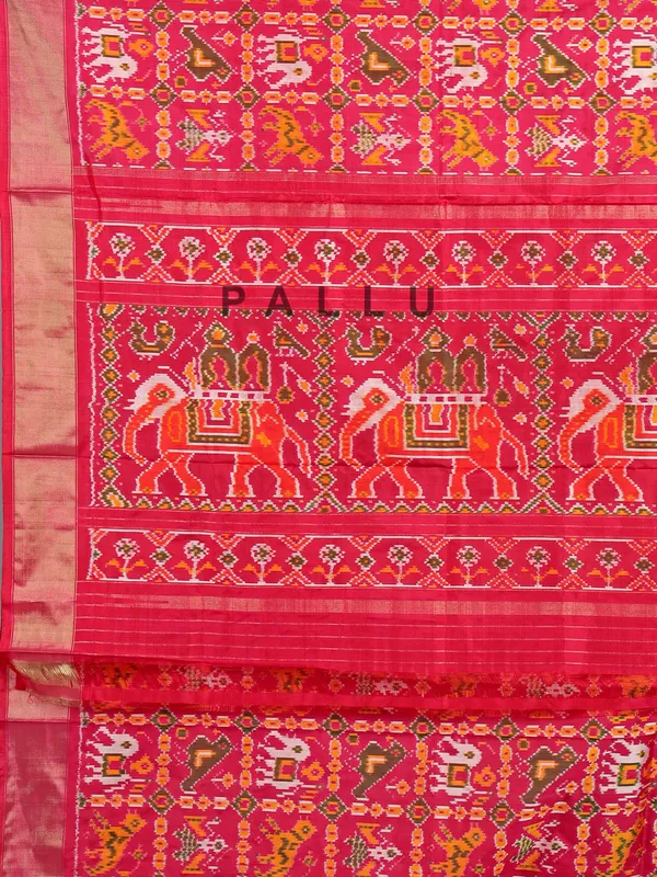 Pink patola silk saree for wedding special