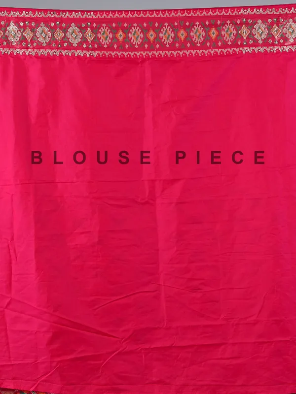 Pink patola silk saree zardosi accents for wedding
