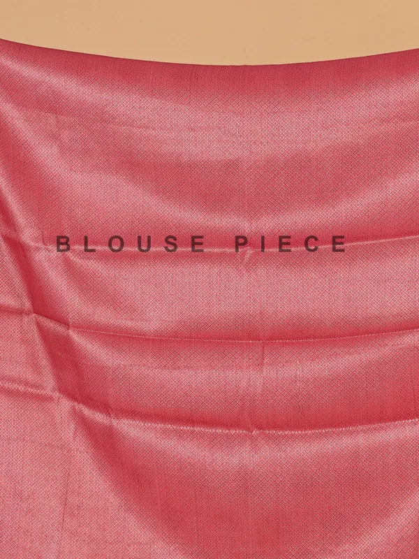 Pink semi cotton silk zari weaving saree