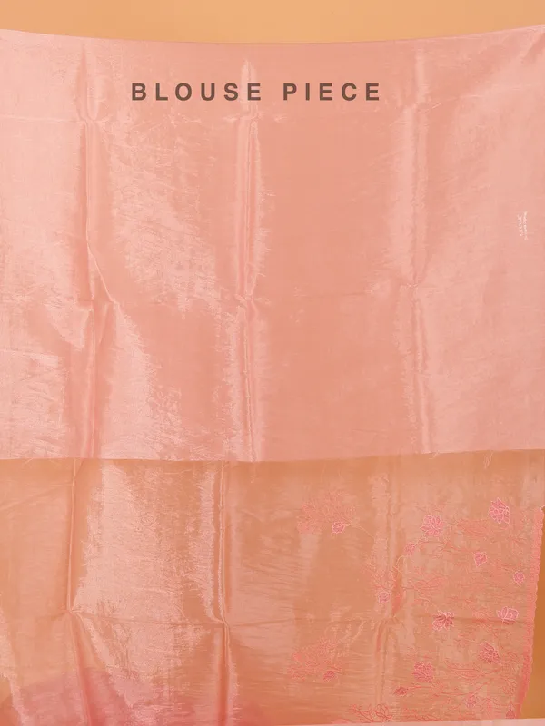 Pink semi organza saree for women