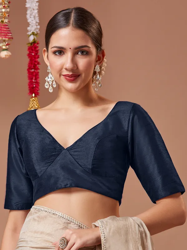 Pink silk blouse with V neck