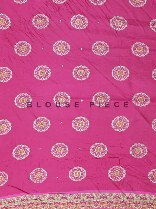 Pink silk mirror cutdana lehenga choli