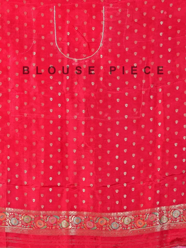 Pink silk saree with zari detailing