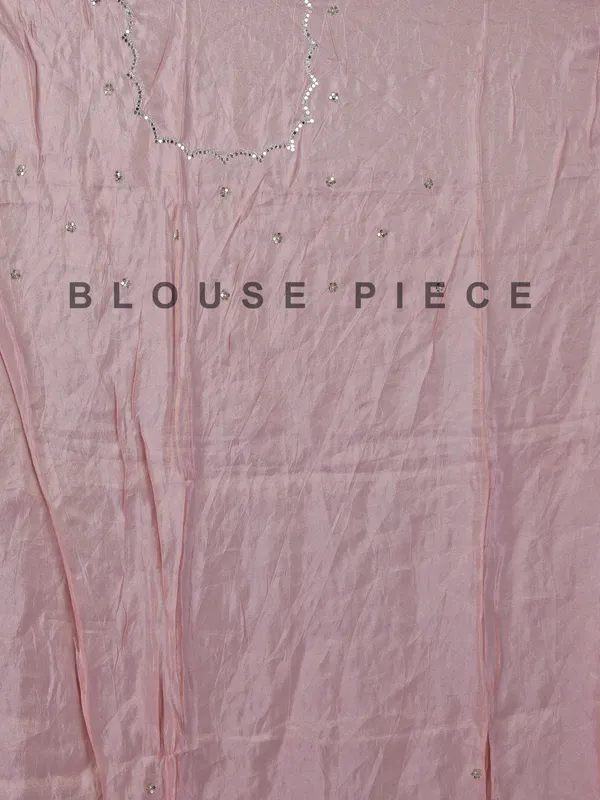 Pink tissue silk reception and wedding saree