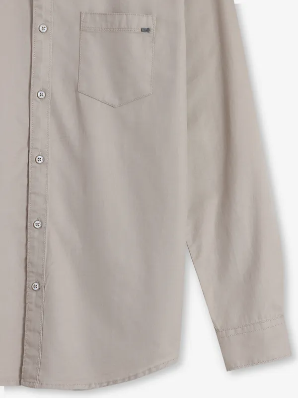 PIONEER beige palin cotton shirt