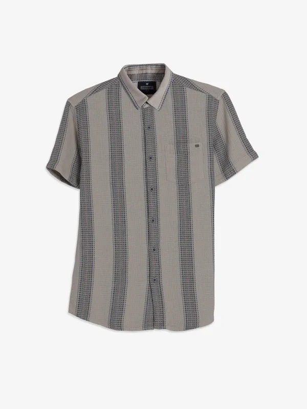 PIONEER beige stripe shirt
