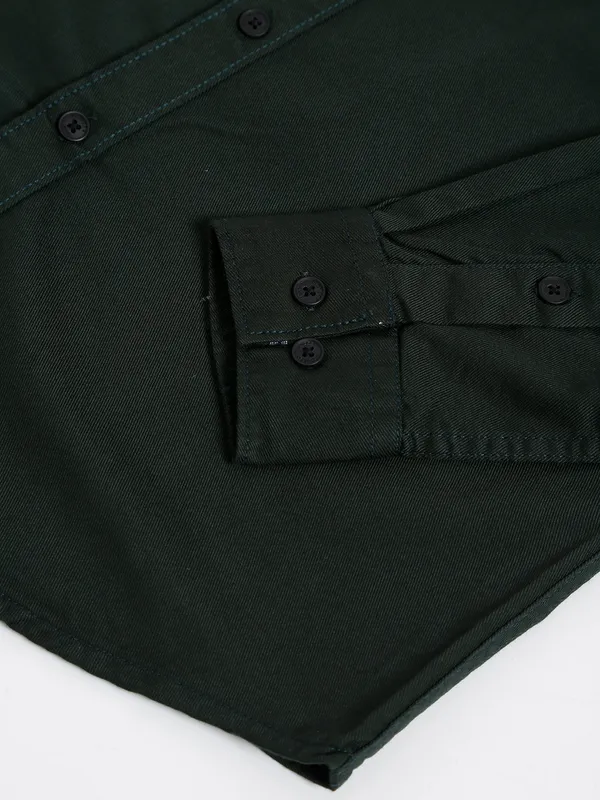 Pioneer dark olive cotton shirt