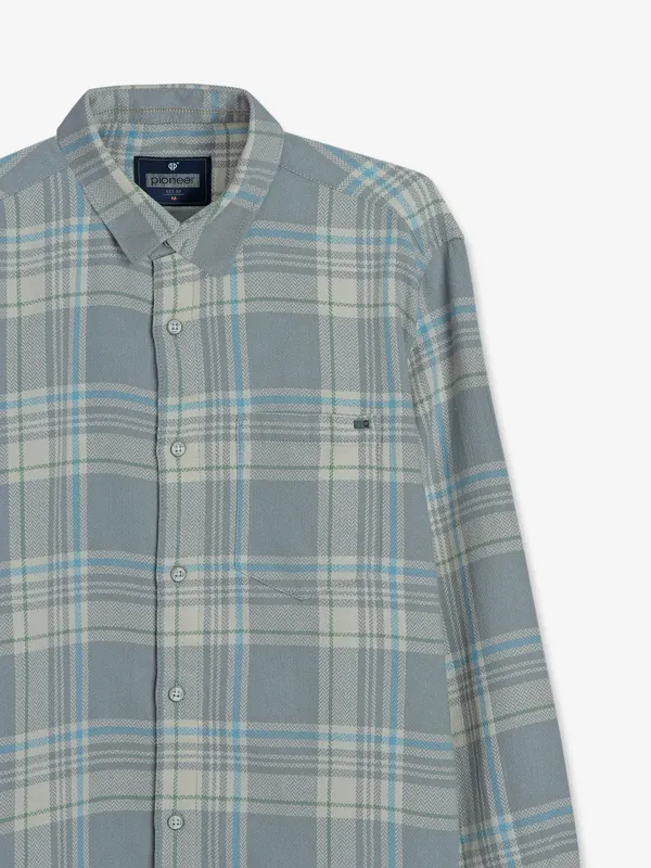 Pioneer grey checks shirt