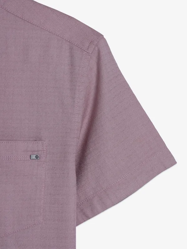 PIONEER pink texture cotton shirt