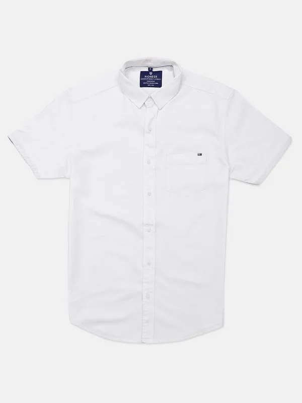 Pioneer white casual shirt