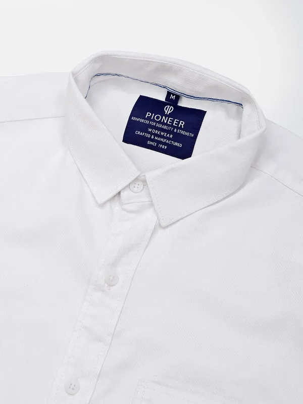 Pioneer white casual shirt