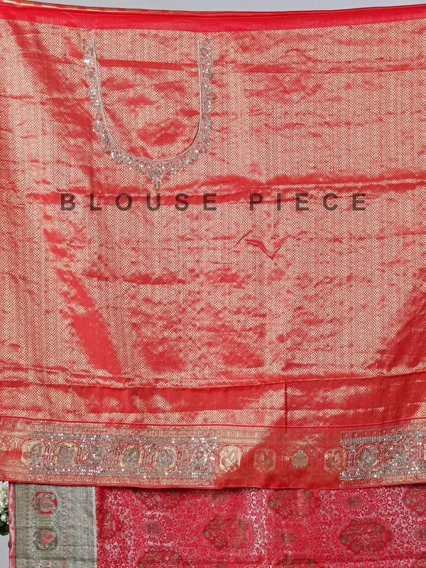 Pista green kanjivaram silk saree for wedding wear