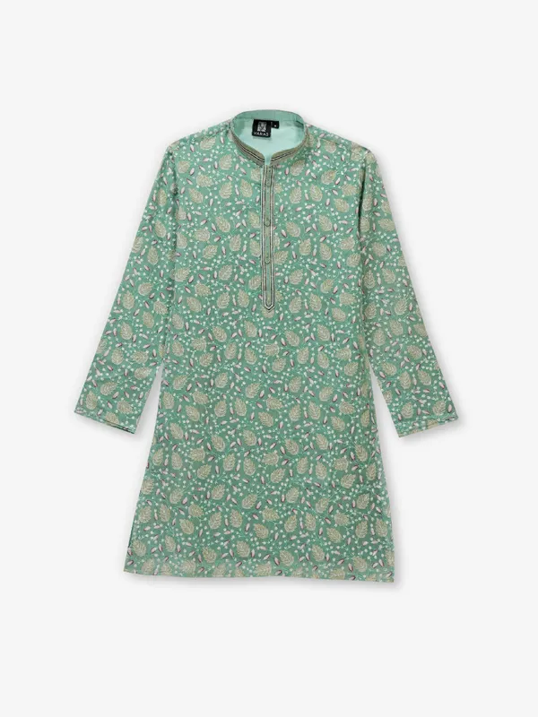 Pista green kurta suit for boys