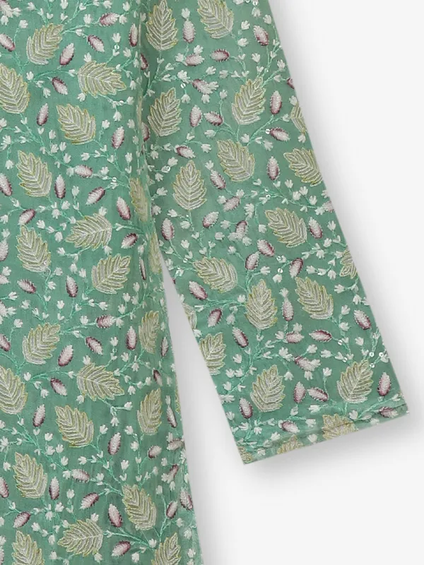 Pista green kurta suit for boys