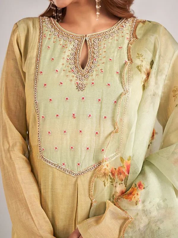 Pista green salwar suit for wedding