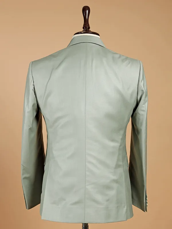 Pista green terry rayon coat suit