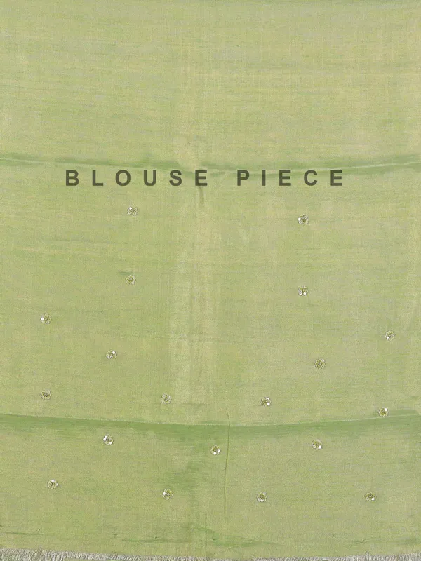 Pista Green tissue silk saree for festive celebration