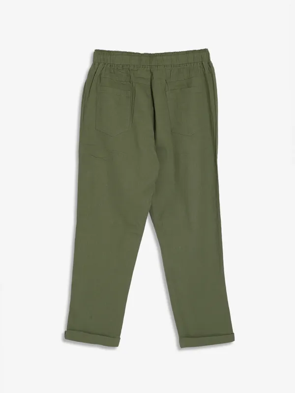 Global Republic plain cotton olive lower pant