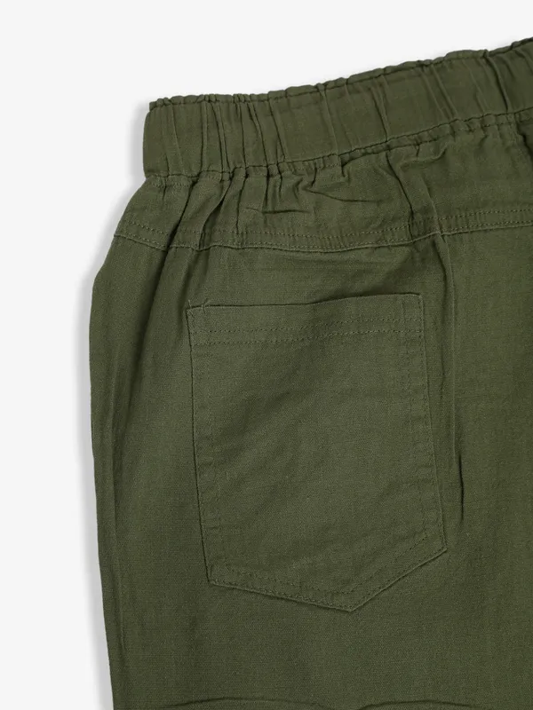 Global Republic plain cotton olive lower pant