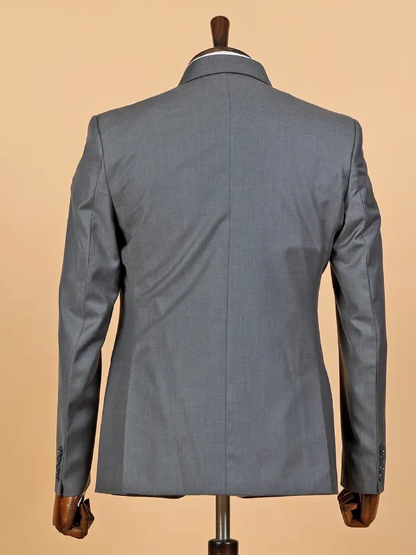 Plain grey terry rayon blazer