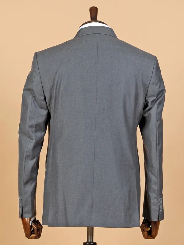 Plain grey terry rayon coat suit