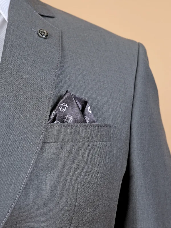 Plain grey terry rayon coat suit