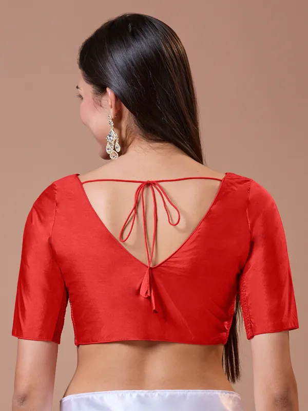 Plain ready made blouse in rich silk