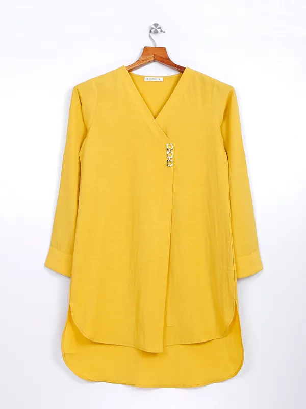 Plain yellow casual top