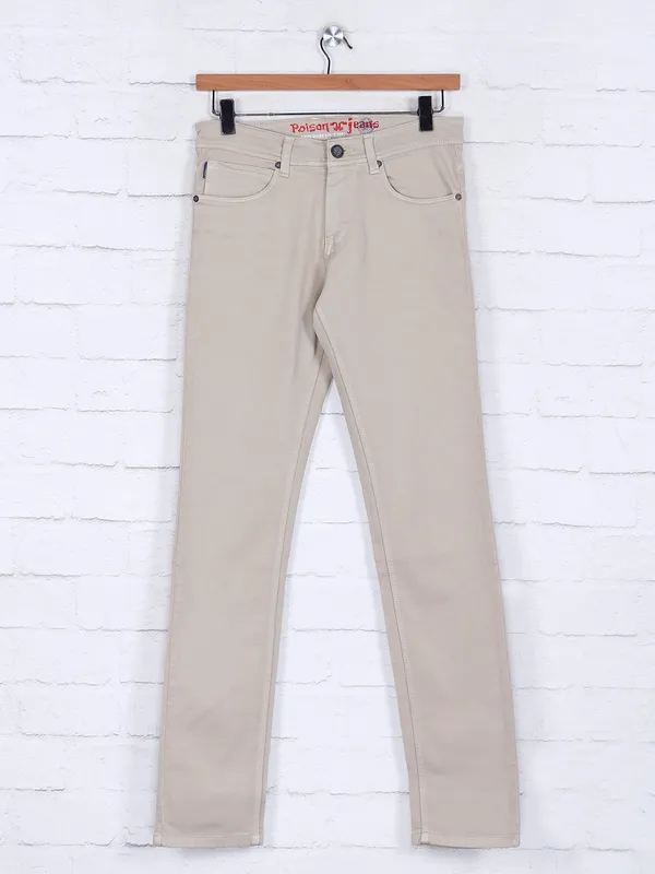 Poison beige slim fit jeans