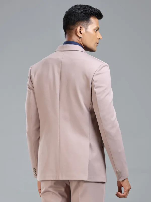 Premium peach blazer in soft terry rayon fabric