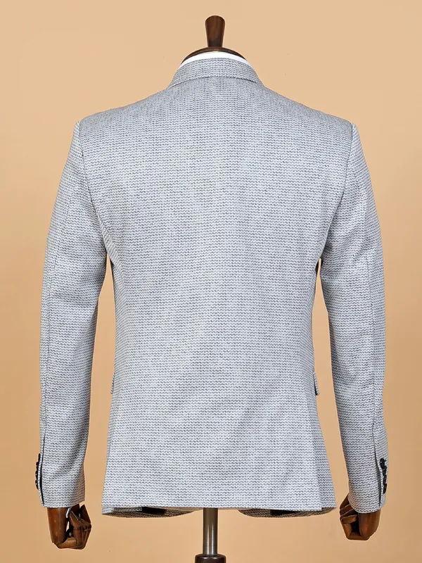 Printed grey corduroy blazer for stylish men