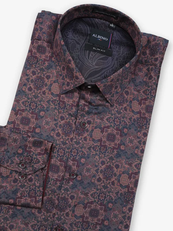 Printed multicolor cotton party shirt for men