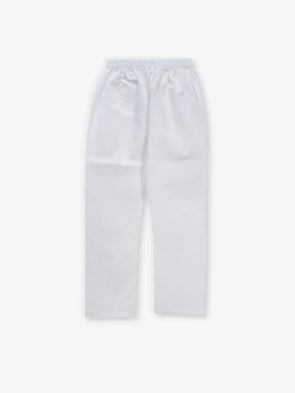 Printed white kurta suit for boys in cotton