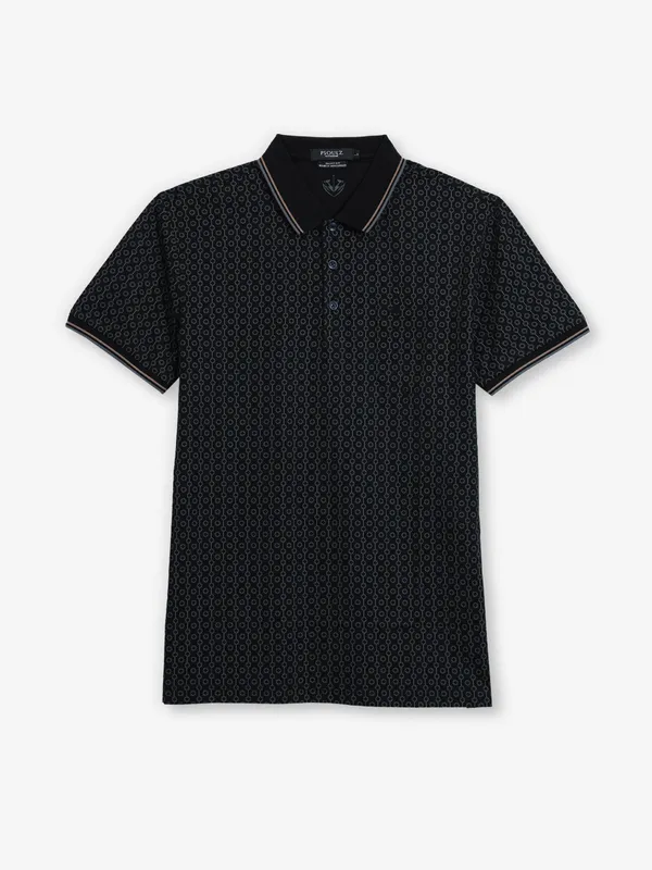 PSOULZ black printed cotton t-shirt