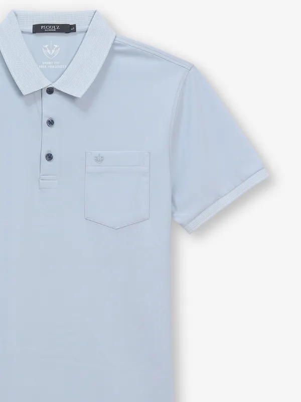PSOULZ cotton light blue t-shirt